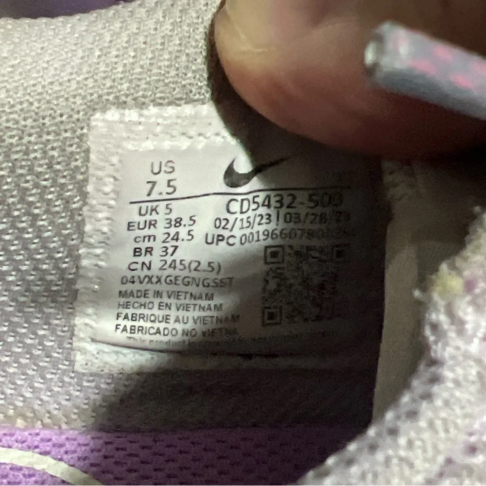 Nike Air Max Excee Violet Star Womens Size 7.5M CD5432 500